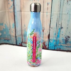Lilly Pulitzer + Starbucks Blue Floral Bottle